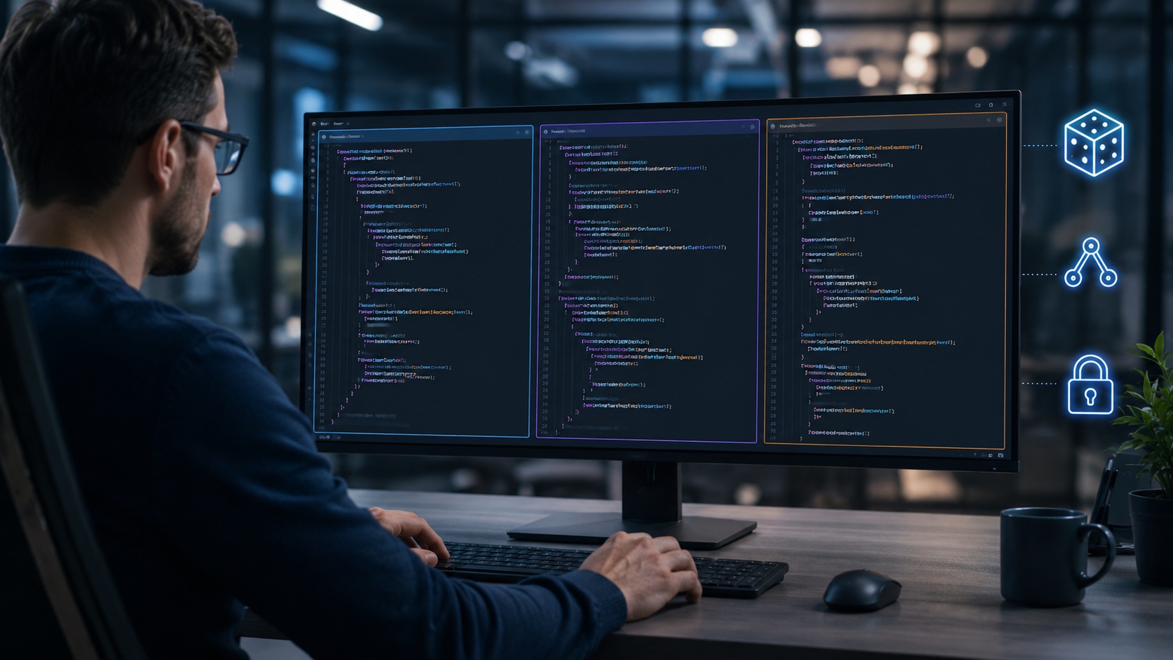 Рабочий экран разработчика с различными сценариями генерации данных в Java